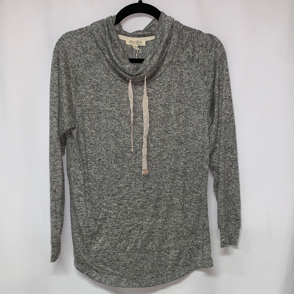 Ultra Flirt Gray Funnel Neck Sweater